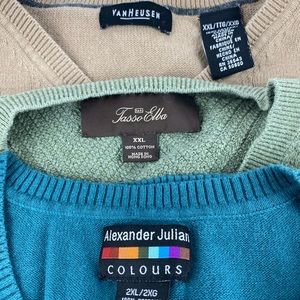 Bundle of 3 - V-Neck Sweater Vests (XXL)